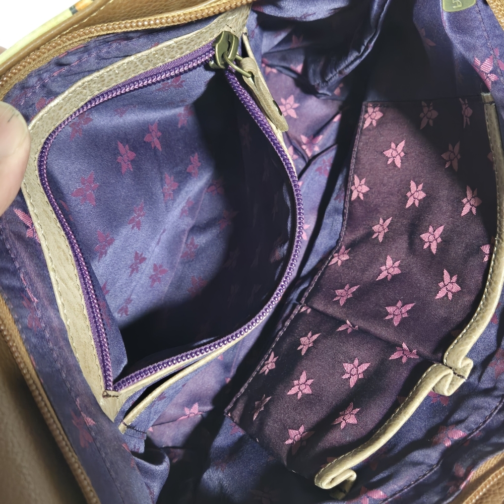 Anuschka Butterfly Floral Leather Handpainted Shoulder Handbag Coin Purse, Cover - Picture 13 of 15